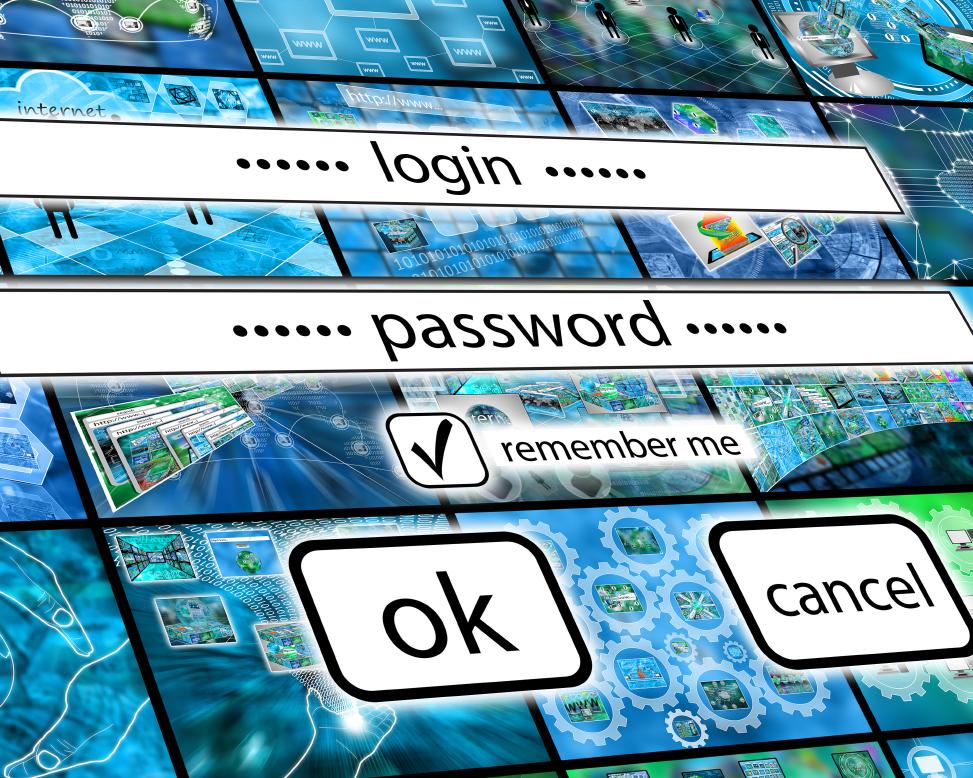 Classical Login with Password screen Two input fields for login and password input showing a classical password access screen