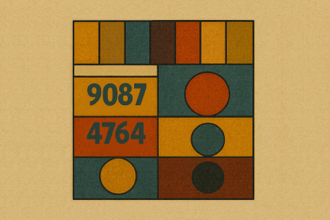 A map made up of different colored rectangles and circles of varying sizes.