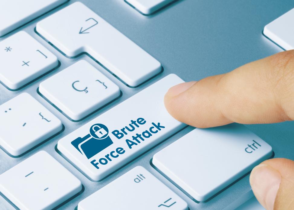 Starting brute force attacks by pressing a button The term brute force attack is written on the right shift key of a keyboard and shows how easily attackers can carry out this attack.